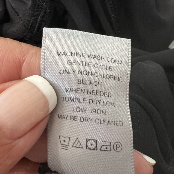 John Mark Pants Medium Black Gaucho Culotes Wide Leg High Waist Comfort Stretch - Picture 15 of 15